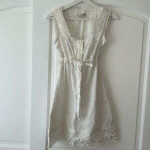 White mini dress
